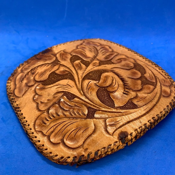 Leather Remnant Hand-tooled Cowboy - Picture 3 of 8